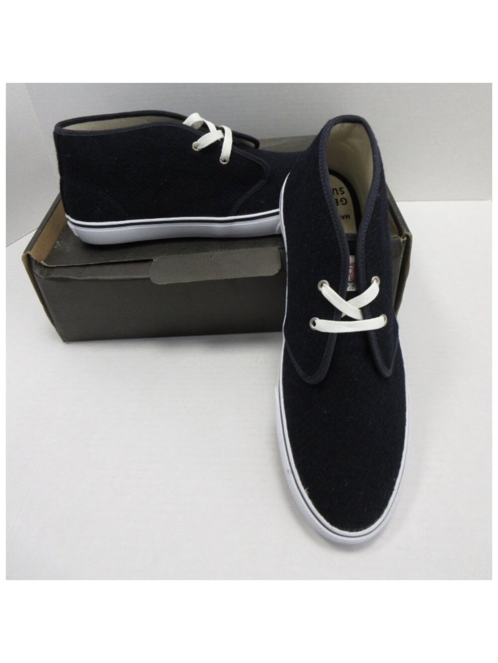 Generic Surplus Mark McNairy Shoes 10.5 Navy Harris Tweed Chucka Wool
